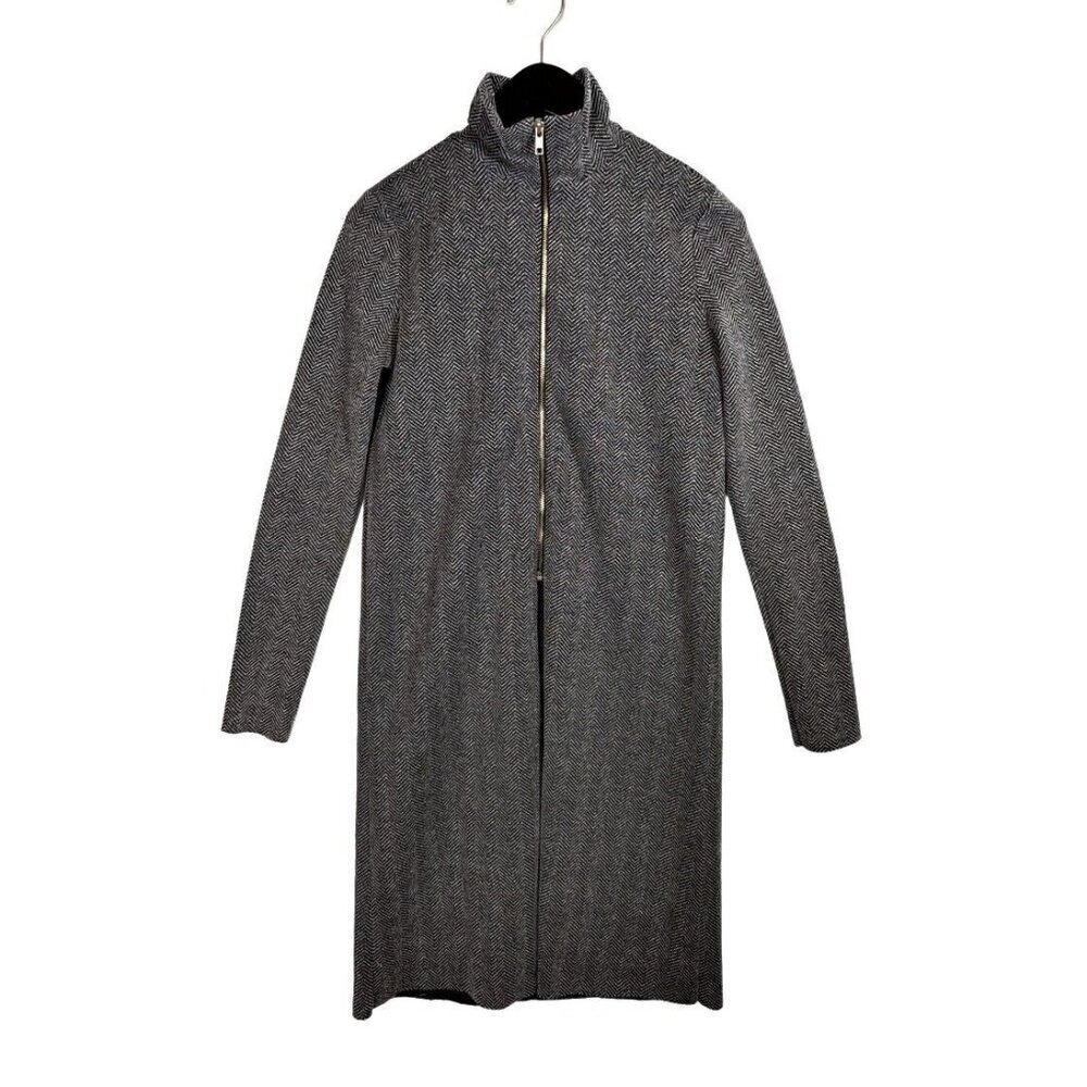 NWOT Zara Trafaluc Longline Lightweight Stretch Herringbone Jacket Size Small